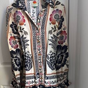 FARM Rio Multicolor Floral Long Sleeve Dress